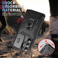 Samsung Galaxy S26 Ultra 5G Case with Magnetic Kickstand & Camera Cover, Black