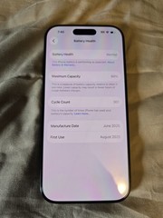 Apple iPhone 16 Pro 256GB (94% Batt) Black Titanium ATT locked EXCELLENT