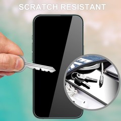 Clear 9H Tempered Glass Screen Protector 2-Pack for iPhone 15 Pro Max, Case Frie