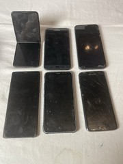 Lot of 6 Samsung Smartphones Mixed Condition Parts/Repair