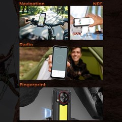 Unlock OUKITEL WP53 PRO 4G Rugged Phone Android 15 Mobile Outdoor Camping Light