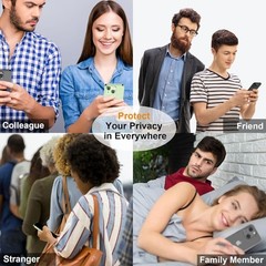 For iPhone 15 Pro Max, 3 Pack Privacy Screen Protector & Camera Lens Protector,