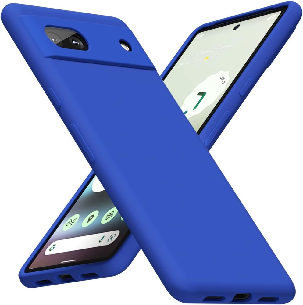 Google Pixel 6A Phone Case Silicone, Minimalist Ultra Thin Slim Soft Rubber Gel