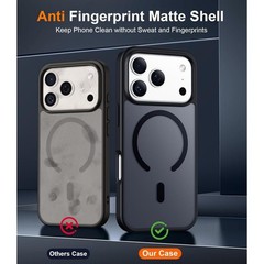 Translucent Matte Case for iPhone 17 Pro Max + 2PCS Tempered Glass Screen Protec