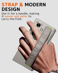 Carbon Fiber Strap for Samsung Galaxy Z Fold 7 Case with S Pen Holder & Stylus