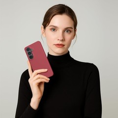 Samsung Galaxy S26 Case – TPU Silicone Phone Cover with Soft Finish – Dark Rose