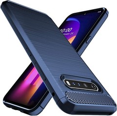 LG V60 ThinQ Case Soft TPU Silicone + Metal Ring Slim Shock Absorption Cover
