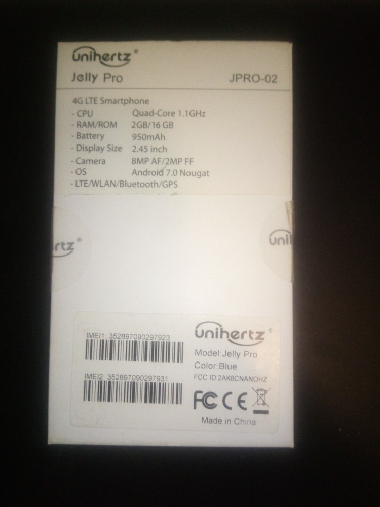 Unihertz Jelly Pro Smallest 4G Android Phone With 2.45 » Display 2 GB/16 GB
