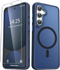 For Samsung Galaxy S25 Case with 1x Screen Protector, Frosted Shockproof cover