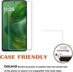 Clear HD Tempered Glass Screen Protector 9H for Moto G Power 5G 2025/2026 – 3 Pa