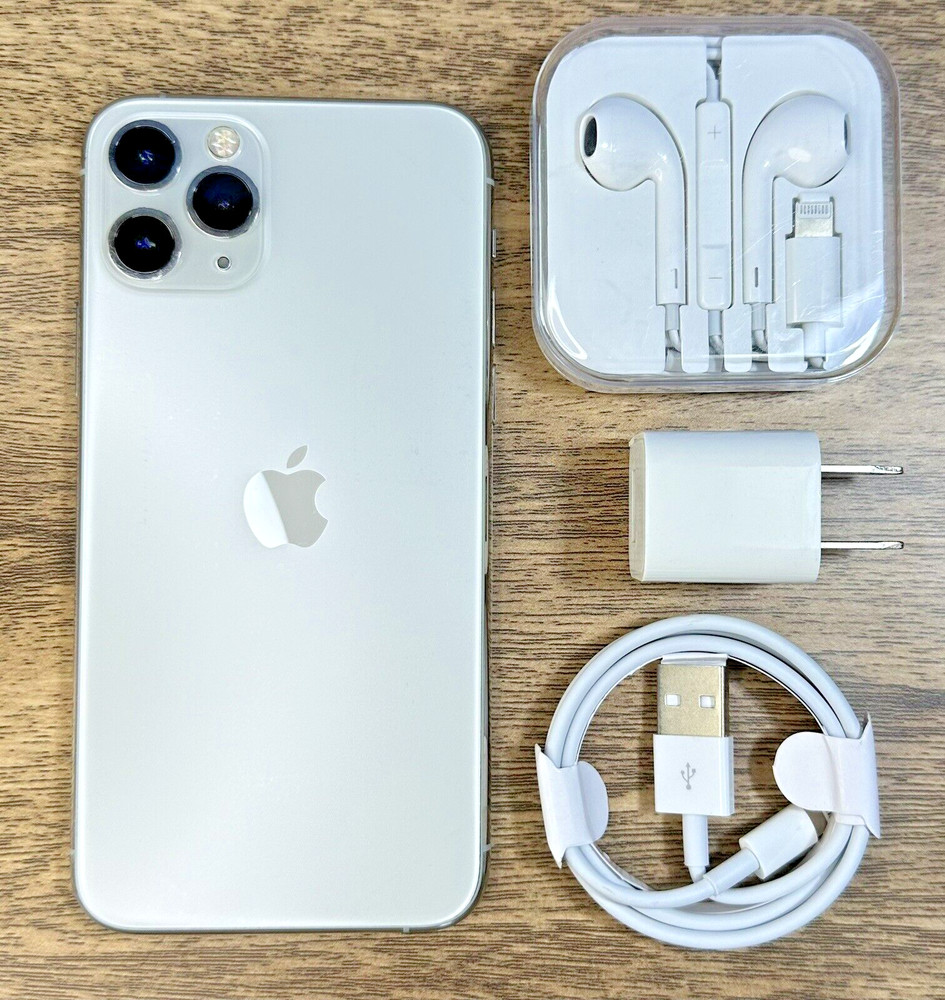Apple iPhone 11 Pro Max – 64 GB – Silver (Unlocked) – 100% Battery – Excellent