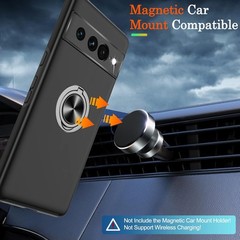 for Pixel 7 Pro Case with HD Screen Protector, Magnetic Kickstand Shockproof Cas