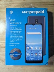 AT&T Motivate 2 – 32 GB 6.5” HD Prepaid Smartphone (Maritime Blue) Read Desc.