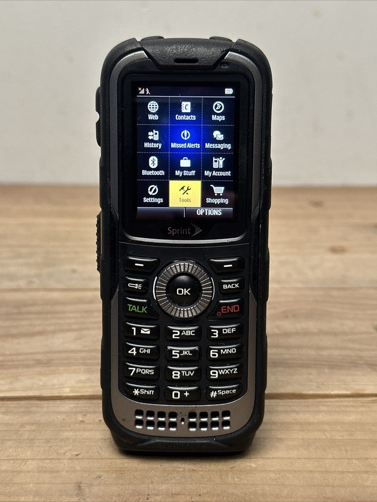Kyocera DuraPlus E4233 Sprint PTT 3G CDMA Rugged Military Cell Phone Flash Light