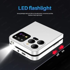 SERVO A50 Pro Flip Phone Dual SIM Card GSM Electric Torch Automatic Call Recordi