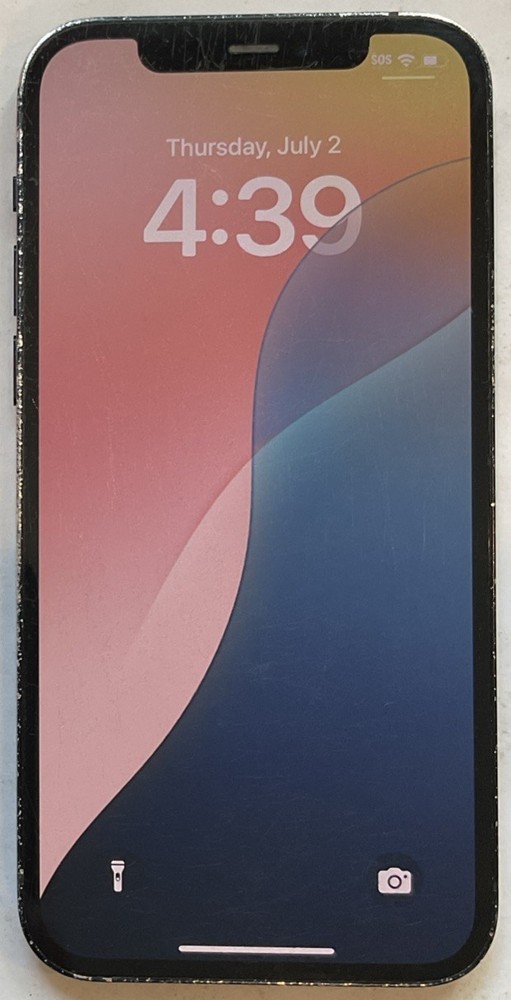 CRACKED BACK GLASS, GSM UNLOCKED iPhone 12, 128GB A2172 MGF93LL/A FOR REPAIR