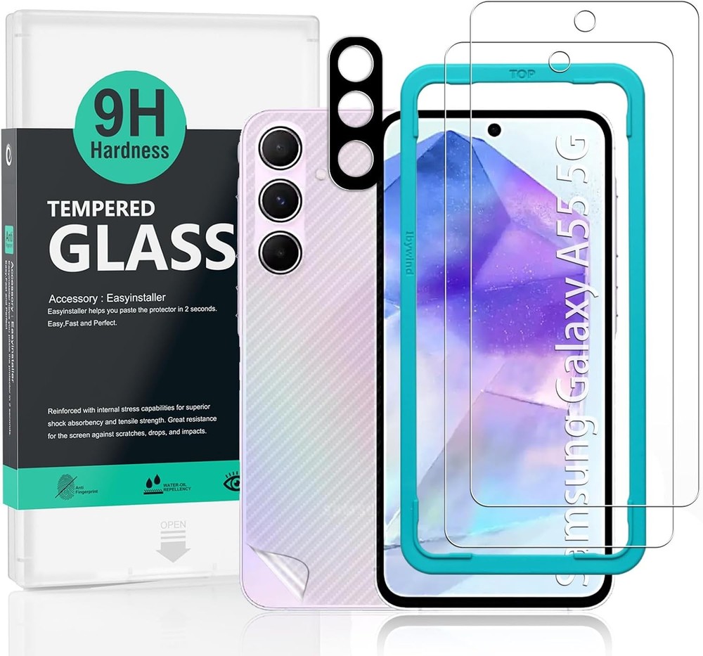 2PCS Screen Protector & Camera Lens Protector for Samsung Galaxy A55 5G 6.6 Inch