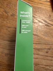 CRICKET WIRELESS ICON PLUS 64GB, 4GB RAM (Prepaid), Black – Brand New