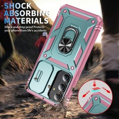 Samsung Galaxy A55 Case with All-Angle Rotating Kickstand & Sliding Camera Cover
