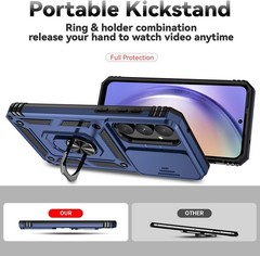 Samsung Galaxy A55 5G Case with Camera Lens Cover HD Screen Protector, Navy