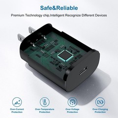 2 Pack 25W Fast Charging USB-C Wall Adapter with 6ft Cable for Samsung Galaxy S2