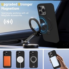 Case for iPhone 13 Pro Max with Magnetic Invisible Stand – Shockproof Silicone C