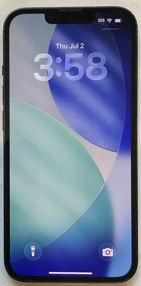 TESTED USED GSM UNLOCKED MIDNIGHT iPhone 13, 256GB A2482 MLAH3LL/A, 100% BATTERY