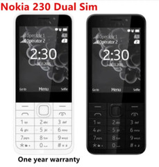 Nokia 230 Black/White (Unlocked) Dual-Sim 2G Classic Button Mobile Phone