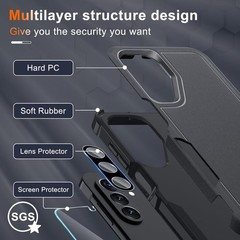 For Samsung Galaxy A17 5G Case w/1xScreen & Camera Lens Protector, MilitaryGrade
