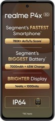 realme P4x 5G Silver 8GB RAM 256GB Factory Unlocked Global Version Smartphone