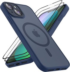 iPhone 13 Case with Magnetic Phone Case and Screen Protector, Slim Shockproof Co
