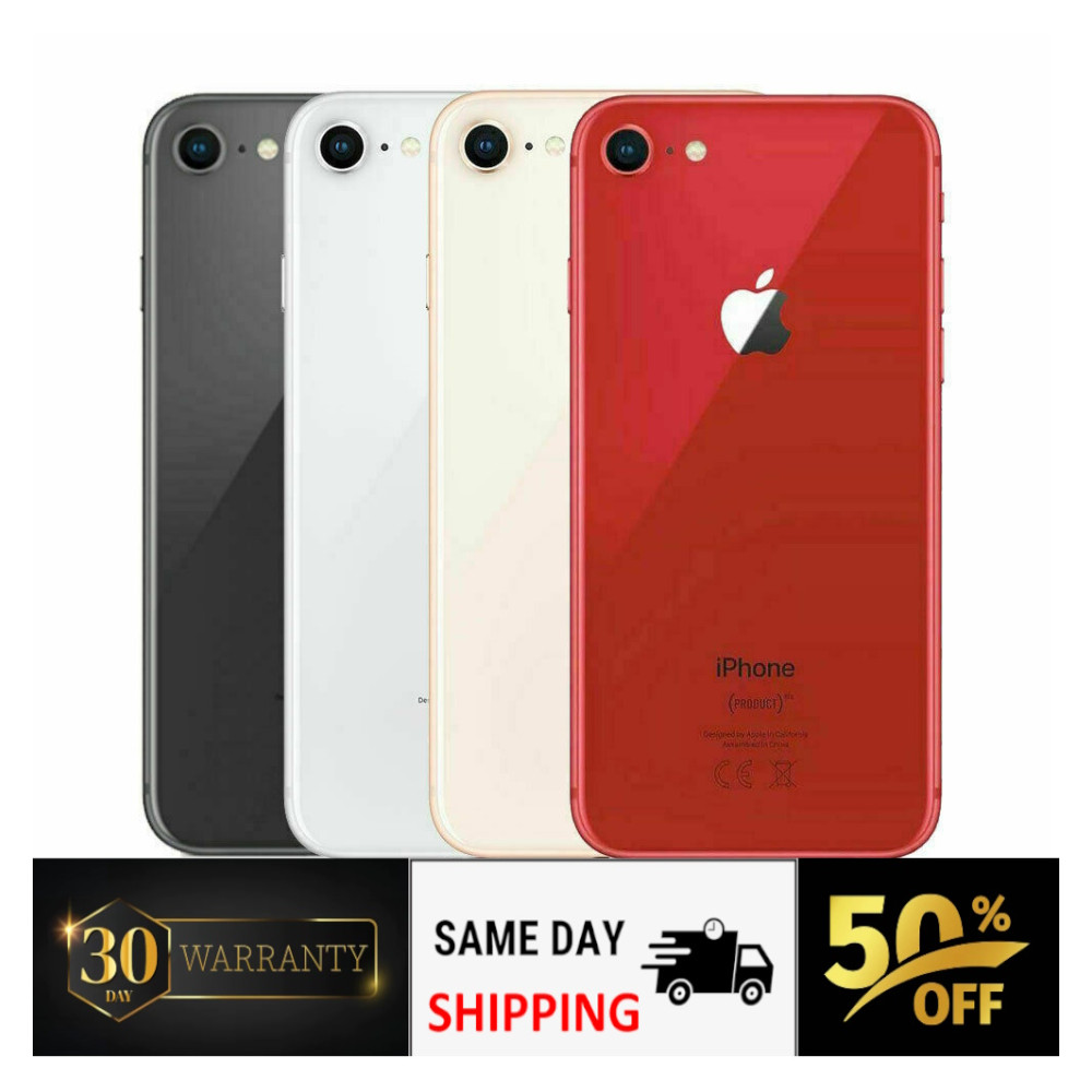 Apple iPhone 8 Unlocked – 64GB/128GB/256GB, Colors: Red, Gold, Silver, Gray