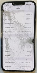FULL POWER, GSM UNLOCKED MIDNIGHT iPhone 14, 128GB A2649 MPUA3LL/A FOR REPAIR.