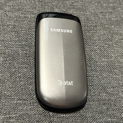 Samsung SGH-A107 AT&T Flip Cell Phone Black/Gray 1.3MP Camera 1.2MB Used