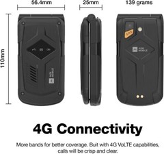 AGM M10 Flip 4G Rugged Feature Phone Large Button Large Icon Senior Basic Phone