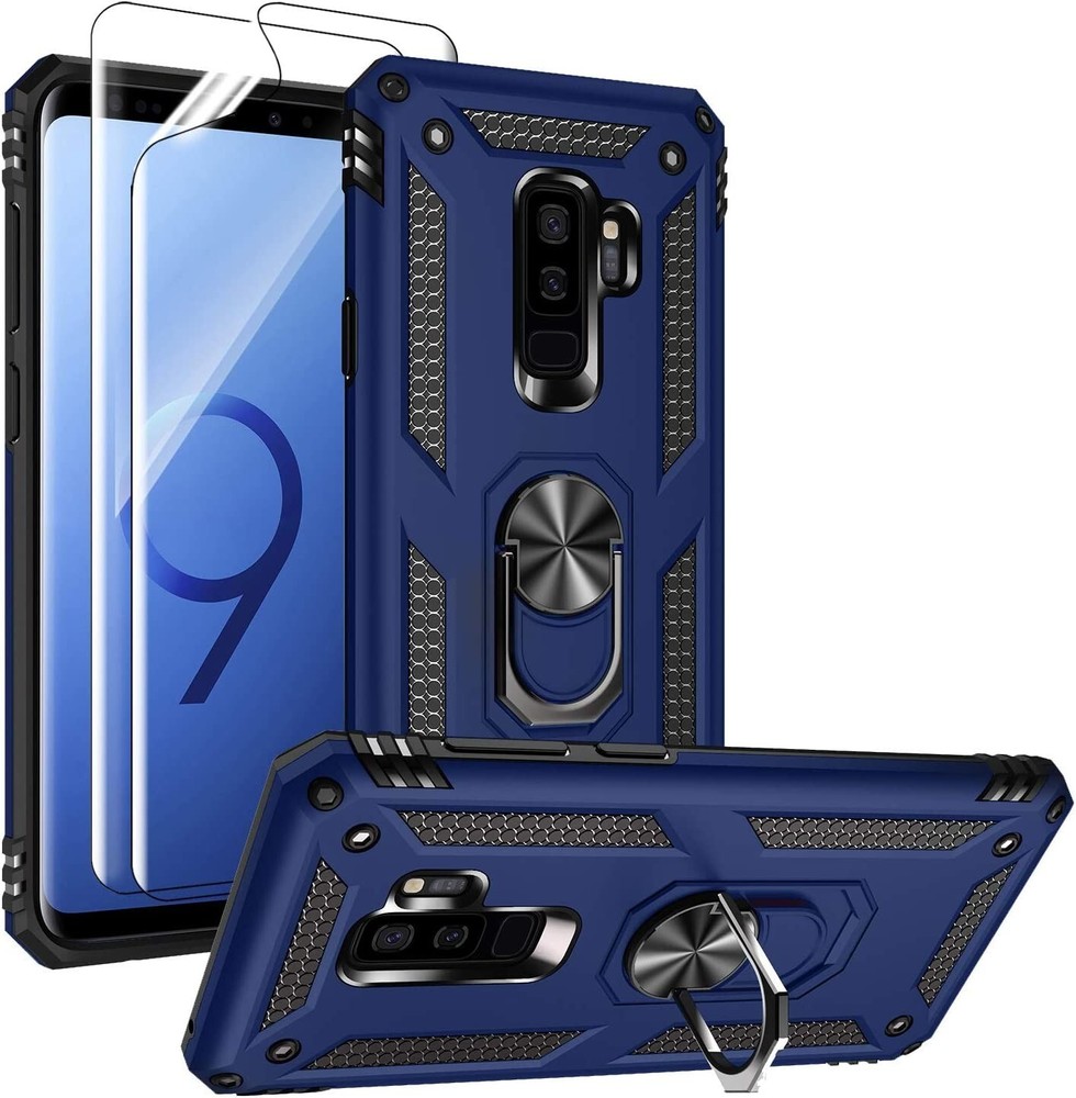 Case for Samsung Galaxy S9 Plus Military Grade with HD Screen Protectors, Stand