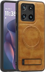 Motorola Moto G Stylus 5G 2025/2026 Case PU Leather Magnetic Cover Stand Brown
