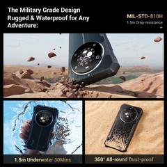 Unlock 4G Rugged Phone Rear Display Android 15 Outdoor 10600mAh FOSSiBOT F109S