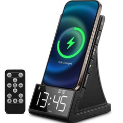8-in-1 Wireless Charging Station with Bluetooth Speaker, Alarm Clock,FM Radio…