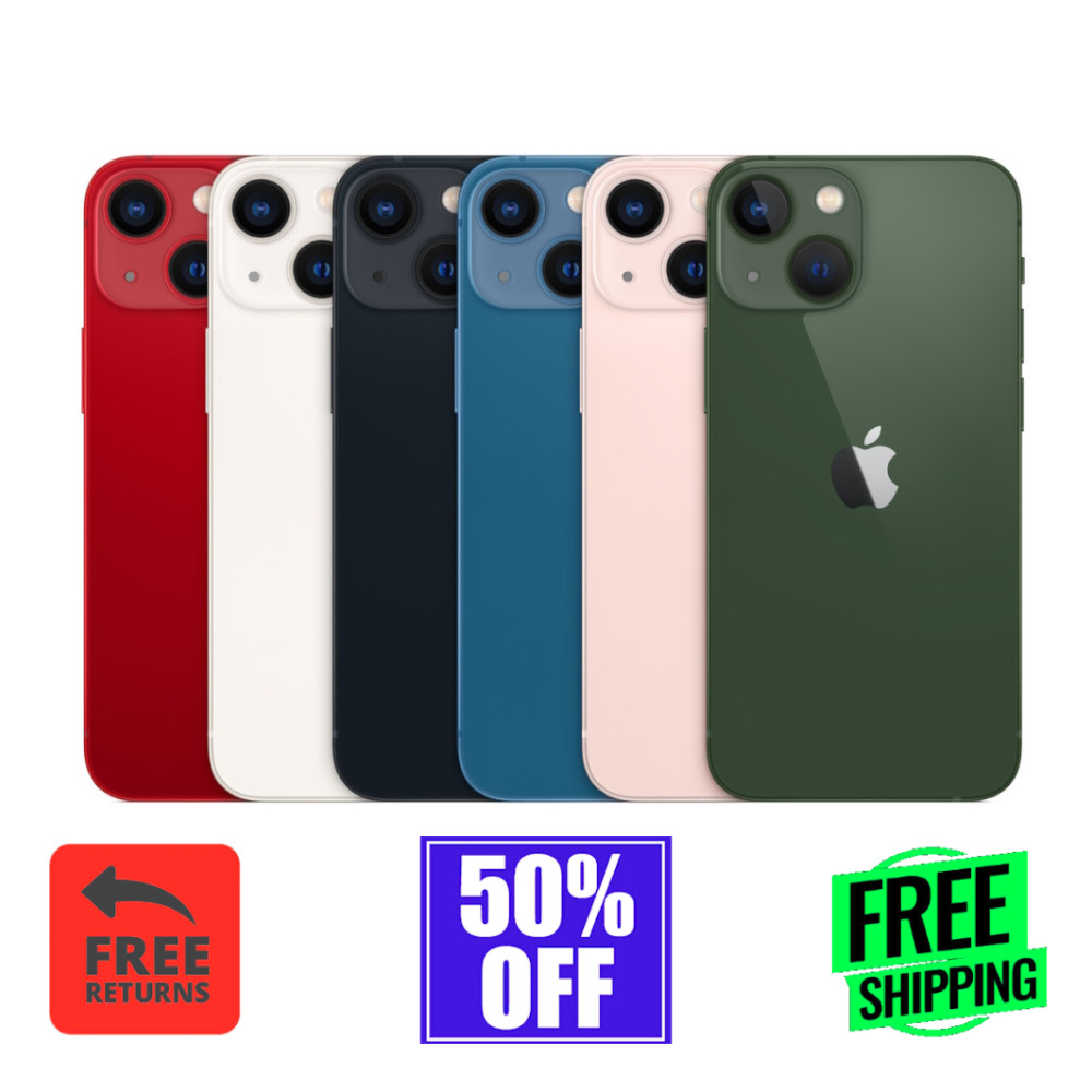 Apple iPhone 13 Unlocked 128GB/256GB – Fair Condition, Black/Green/Red
