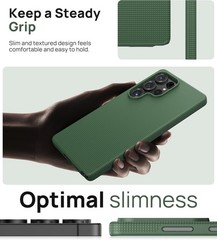 Green Military Grade Drop Protection Case for Samsung Galaxy S25 Ultra, Ultra-Th