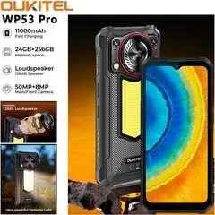 Unlock OUKITEL WP53 PRO 4G Rugged Phone Android 15 Mobile Outdoor Camping Light