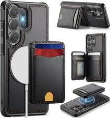 2 in 1 Magnetic Card Holder Wallet Case for Samsung Galaxy S26 Ultra, RFID Block