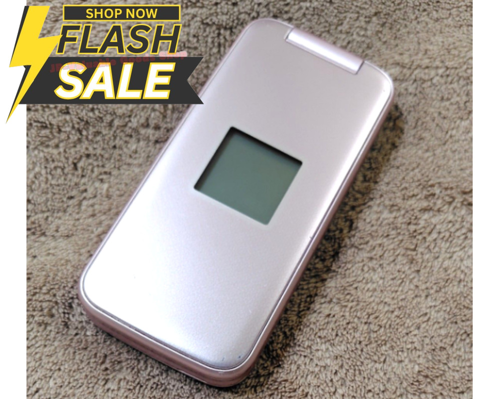 [B] Fujitsu F-01M Pink Japanese Android Flip Phone Unlocked SIM Free VoLTE Japan
