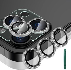 2 Pack Bling Camera Lens Protector Tempered Glass for iPhone 14 Pro/Max