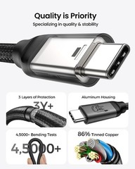240W Type-C Fast Charger Adapter for iPhone 17, MacBook 3.3FT Cable
