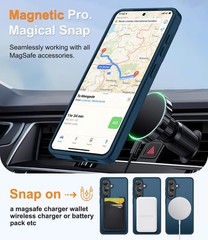 Magnetic Samsung Galaxy A57 5G Case with Screen Protector and Wrist Strap, Deep