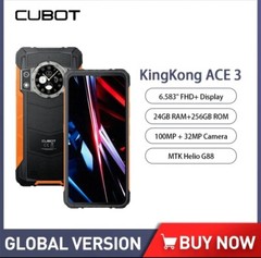 Cubot KingKong ACE 3 Rugged phone 24GB+256GB,100MP NFC 6.58&Prime; Dual Screen
