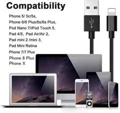 Compatible Phone Cable, [2Pack] 4FT Nylon Braided Fast Charging USB Cord Replace