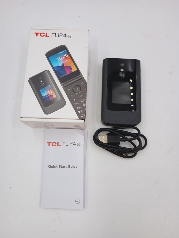 TCL FLIP 4 5G T440W 32GB GRAY KIT CELL PHONE METRO BY T-MOBILE NEW, OPEN BOX